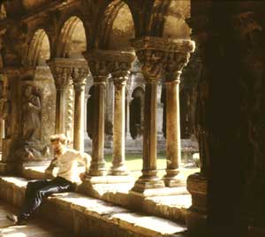 Art in a cloister in Avignon, France, June 1979