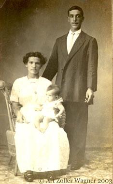 Aurora Menéndez Conde & Emilio Fernández Alvarez with Maria Louisa, Havana, Cuba, c 1916