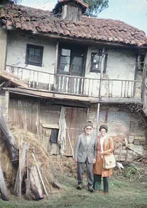 Jesus Menéndez Conde, my uncle, with me at his home, the family homstead where my mother was born.